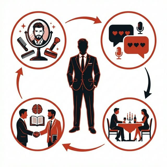 結婚道場の改善サイクル - 外見改善・コミュニケーション特訓・実践デートの好循環