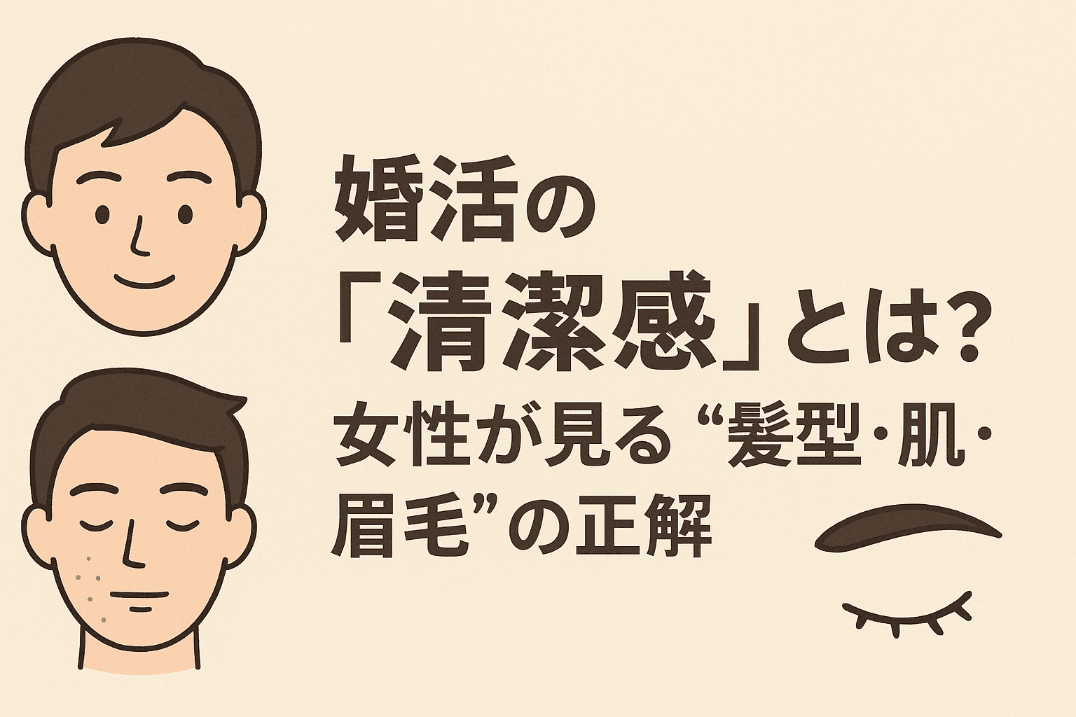 婚活の「清潔感」とは？女性が見る“髪型・肌・眉毛”の正解