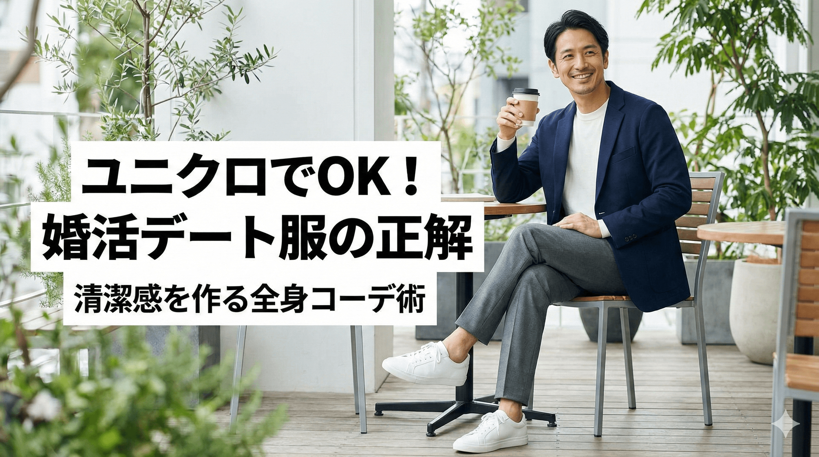 ユニクロでOK！婚活デート服の正解。清潔感を作る全身コーデ術