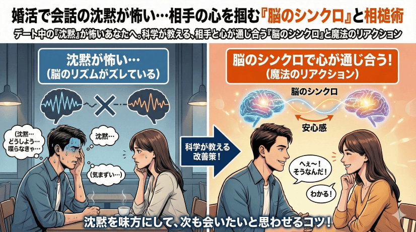 婚活で会話の沈黙が怖い…相手の心を掴む『脳のシンクロ』と相槌術