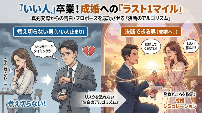 真剣交際・告白のタイミングは?成婚を確実にする「告白の理論」