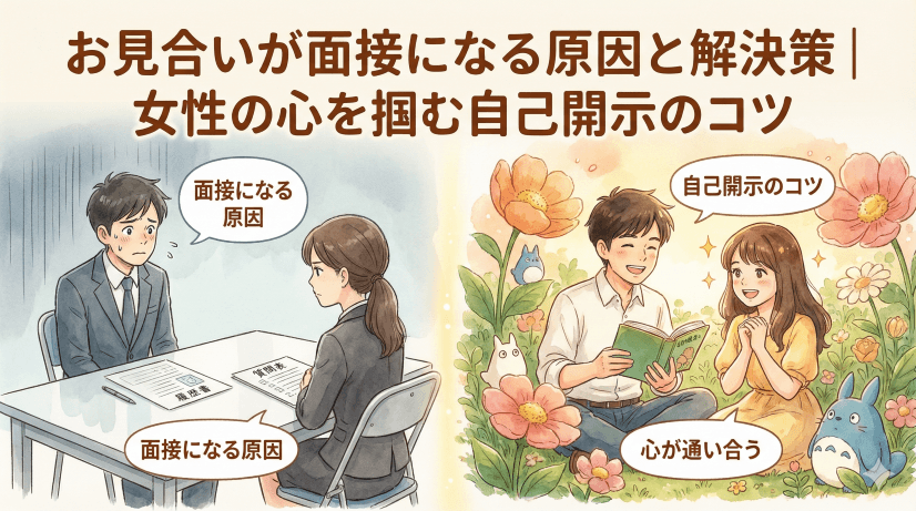 お見合いが「一問一答の面接」になっていませんか? 質問攻めを卒業し、女性の心を揺さぶる『自己開示』の技術