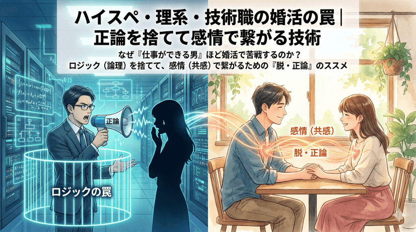 ハイスペ・理系・技術職の婚活の罠|正論を捨てて感情で繋がる技術