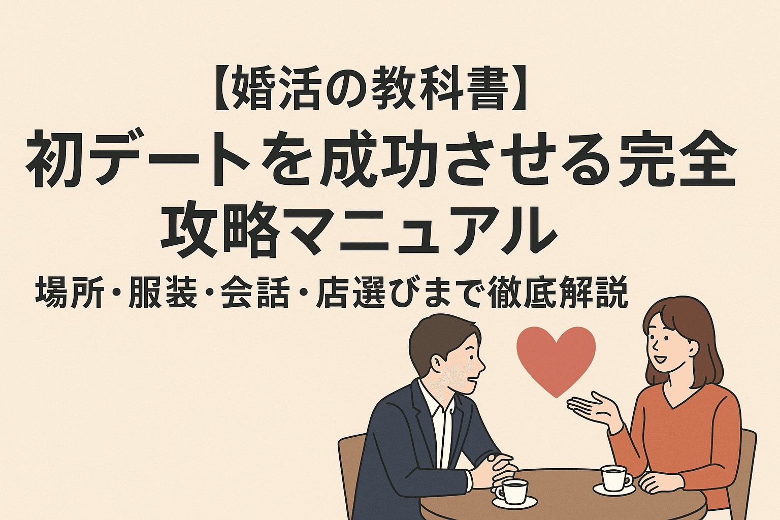 婚活初デート完全マニュアル。場所・服装・会話・店選びを徹底解説