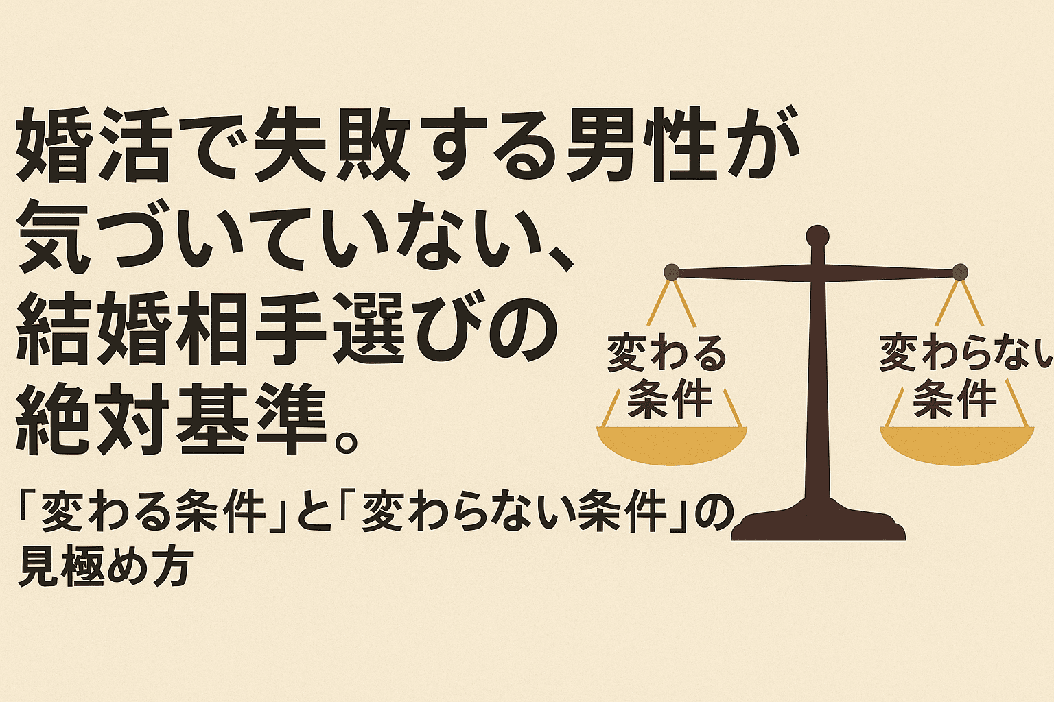 結婚相手の選び方。スペックより大事な「変わらない条件」の見極め方